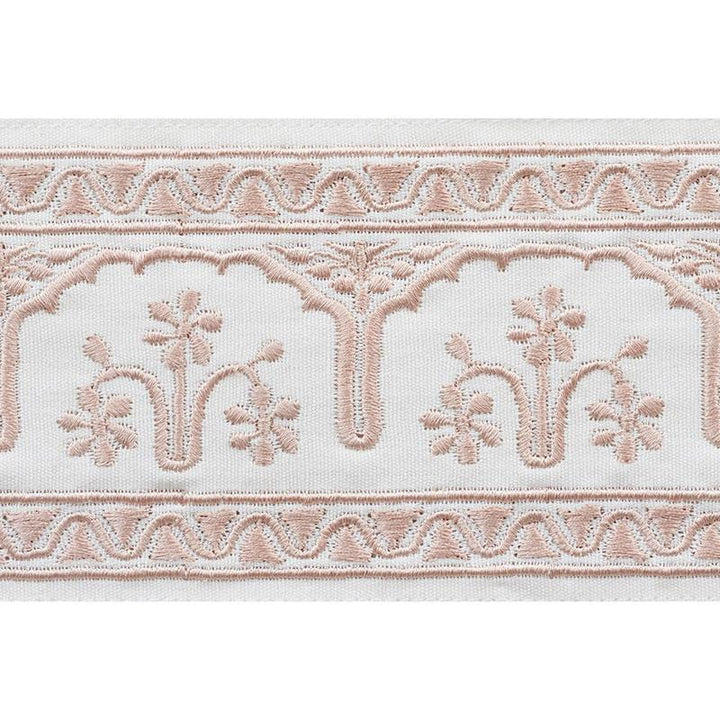 Nikola Tape Blush 74191 by Schumacher Designer Trim Ottoman Chic 2.5" - Swanky Fabrics -