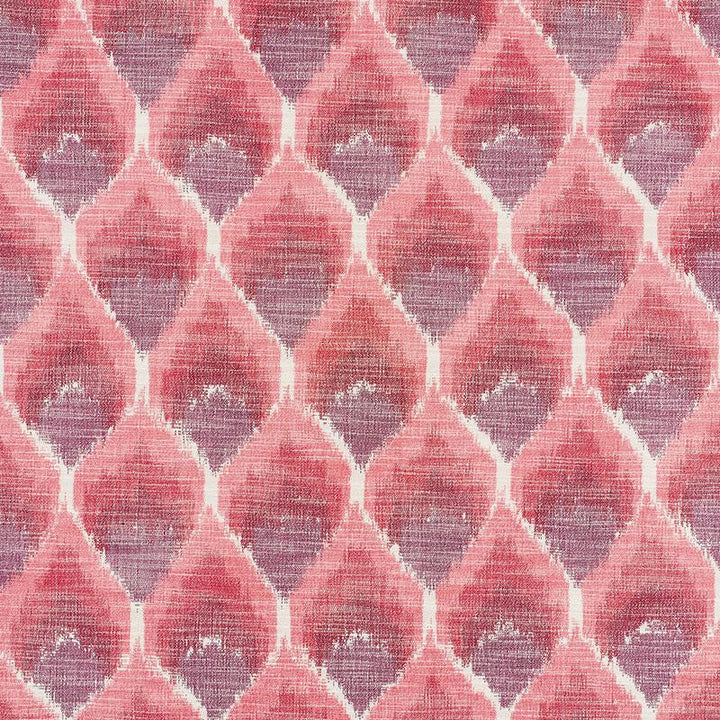 Odisha Ikat Reds 72642 by Schumacher Designer Fabric Ikat Collection 4.5" - Swanky Fabrics -