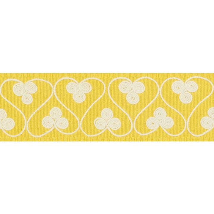 Coquette Tape Yellow 72740 by Schumacher Designer Trim Once Upon A Time 1.5" - Swanky Fabrics -