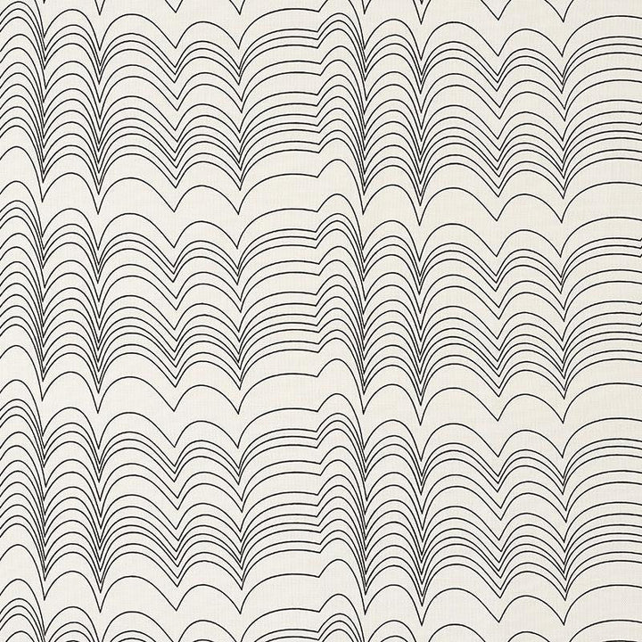 Richter Indoor/Outdoor Black 177112 by Schumacher Designer Fabric Studio Bon 10.75" - Swanky Fabrics -
