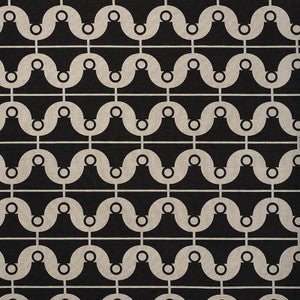 Schumacher Fabric London Bridge Black & Natural 177132