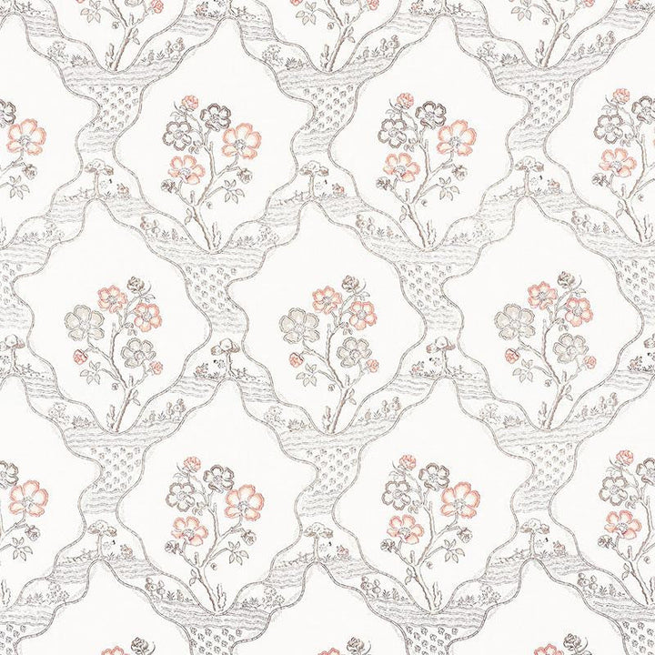 Marella Rose 176851 by Schumacher Designer Fabric Country Chic 10.75" - Swanky Fabrics -