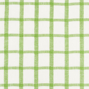 Schumacher Fabric Pauline Check Casement Leaf 72071