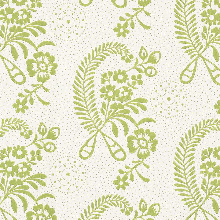Millicent Leaf 5008811 by Schumacher Designer Wallpaper Wallflowers 13.5" - Swanky Fabrics -