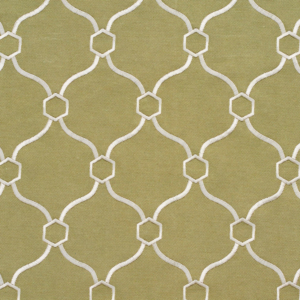 20910-01 by Charlotte Designer Fabric Embroidered Linens 44% Rayon, 30% Polyester, 26% Linen Asia Exceeds 120,000 Wyzenbeek Rubs (Heavy Duty) Horizontal: 3.5" x Vertical: 5" 54 Inches - Swanky Fabrics -