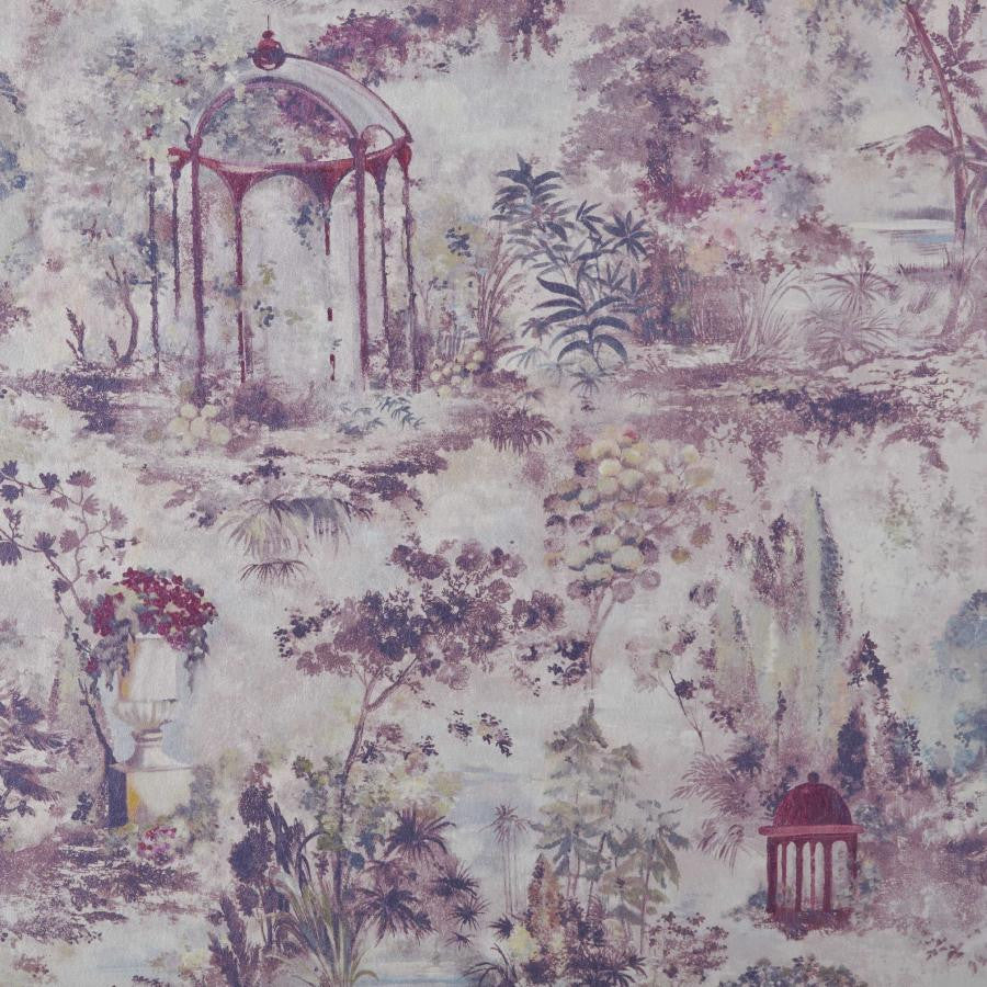 Pavilion (Wp) # 01 Rose by 1838 Wallcoverings Designer Wallpaper Pavilion HALF DROP PASTE THE WALL UNITED KINGDOM 29.5" 27.5"X11YD - Swanky Fabrics -