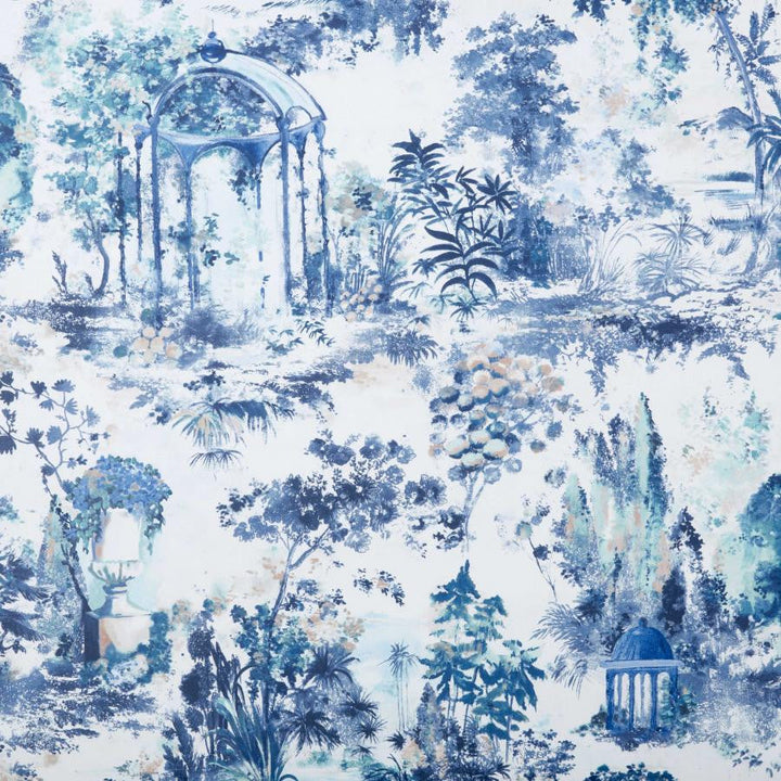 Pavilion (Wp) # 02 Lupin by 1838 Wallcoverings Designer Wallpaper Pavilion HALF DROP PASTE THE WALL UNITED KINGDOM 29.5" 27.5"X11YD - Swanky Fabrics -