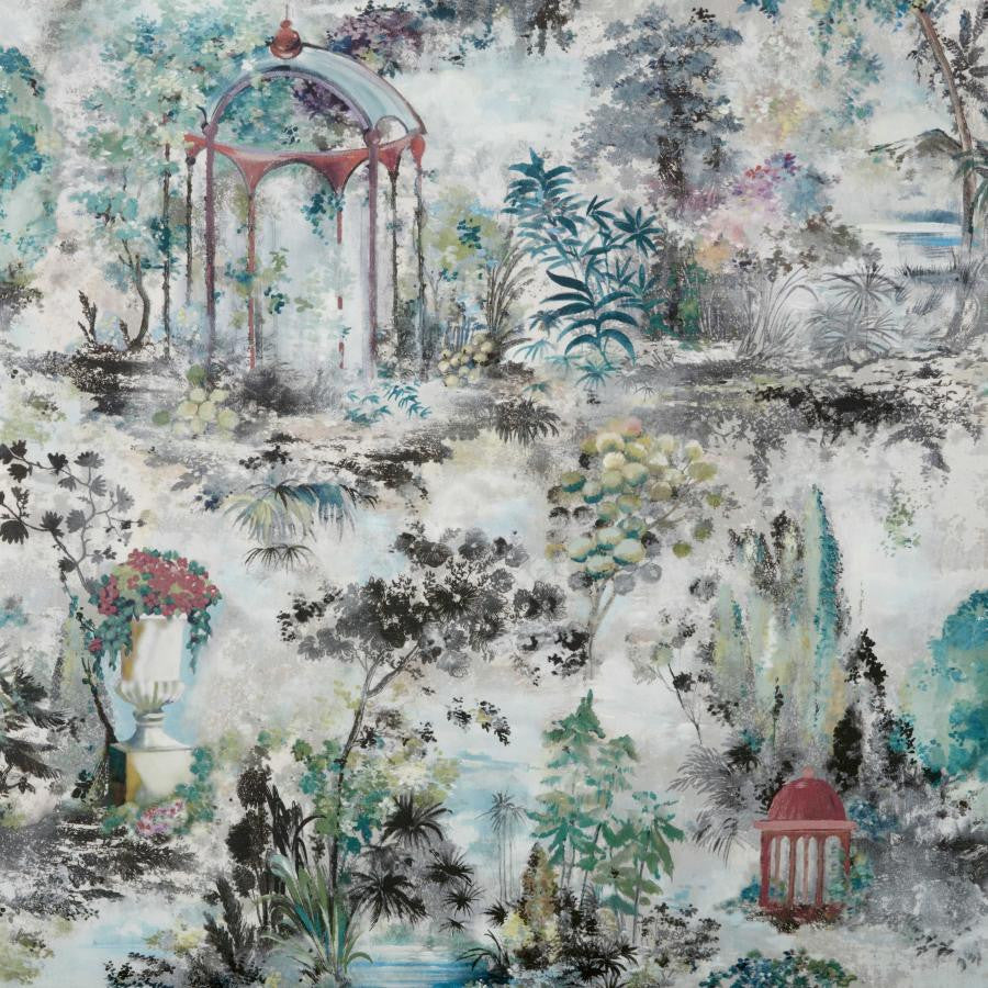 Pavilion (Wp) # 04 Fern by 1838 Wallcoverings Designer Wallpaper Pavilion HALF DROP PASTE THE WALL UNITED KINGDOM 29.5" 27.5"X11YD - Swanky Fabrics -