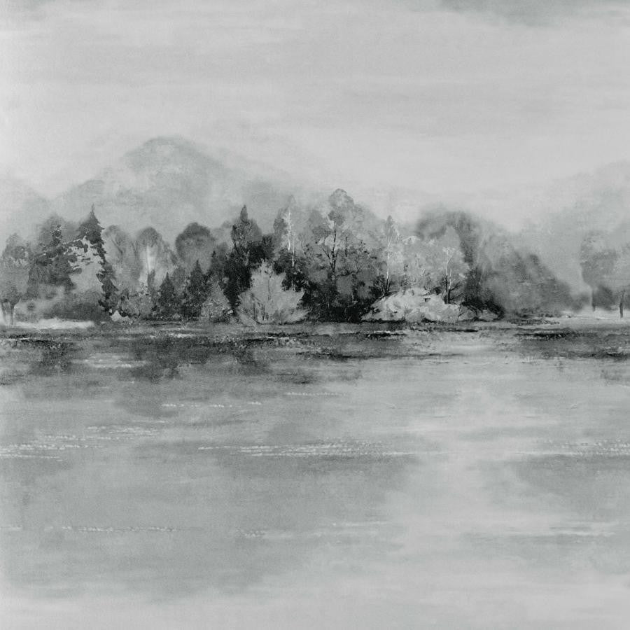 Lakeside (Wp) # 04 Pewter by 1838 Wallcoverings Designer Wallpaper Pavilion STRAIGHT PASTE THE WALL UNITED KINGDOM 36" 20.5"X11YD - Swanky Fabrics -