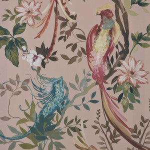 1838 Wallcoverings Wallpaper Bird Sonnet (Wp) # 03 Blush