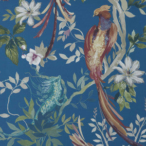 1838 Wallcoverings Wallpaper Bird Sonnet (Wp) # 04 Royal Blue