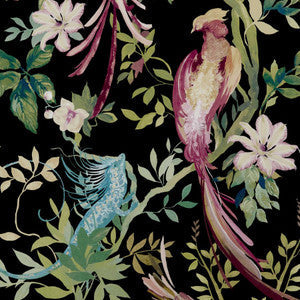 1838 Wallcoverings Wallpaper Bird Sonnet (Wp) # 05 Jet