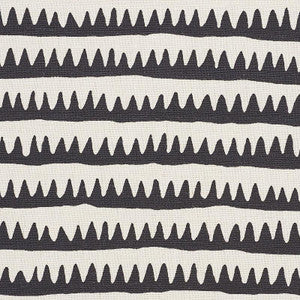 Schumacher Fabric Corfu Hand Printed Stripe Black 177971