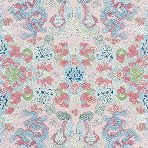 Schumacher Fabric Magic Mountain Dragon Blush 178051