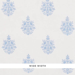 Schumacher Fabric Asara Flower Sheer Blue 178372