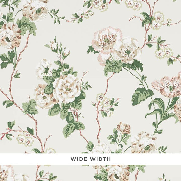 Betty Quiet Pink 5009870 by Schumacher Designer Wallpaper Veere Grenney 27.0" - Swanky Fabrics -