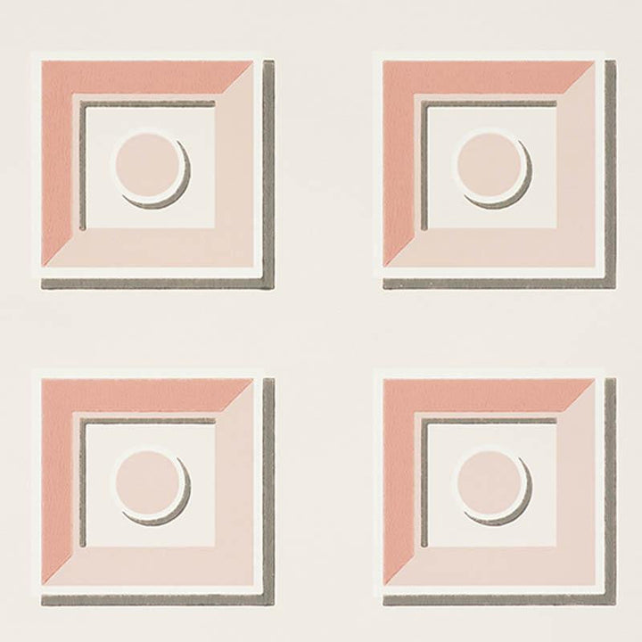 Marcel Blush 5009881 by Schumacher Designer Wallpaper Trompe L'Oeil 6.75" - Swanky Fabrics -