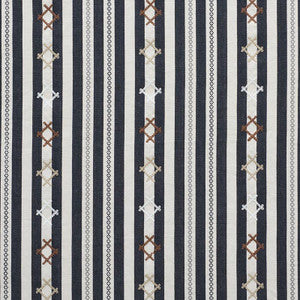Schumacher Fabric Rhodes Stripe Black 74461
