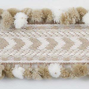 Schumacher Trim Maracana Pom Tape Linen 75650