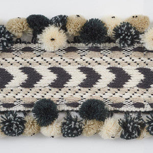 Schumacher Trim Maracana Pom Tape Black 75652