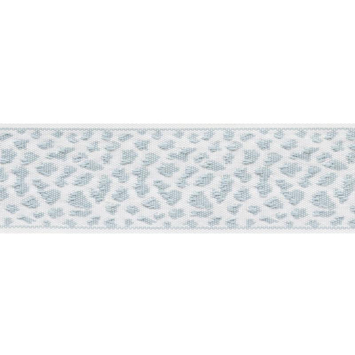 Leopard Tape Sky 75851 by Schumacher Designer Trim Indoor/Outdoor: Prints & Wovens 2.12" - Swanky Fabrics -