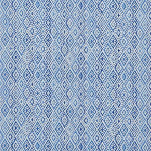 Schumacher Fabric Diamond Strie Indoor/Outdoor Blue 75921