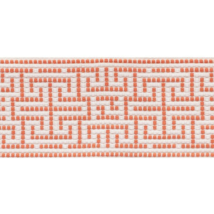 Maze Tape Orange 75953 by Schumacher Designer Trim Indoor/Outdoor: Prints & Wovens 3.75" - Swanky Fabrics -