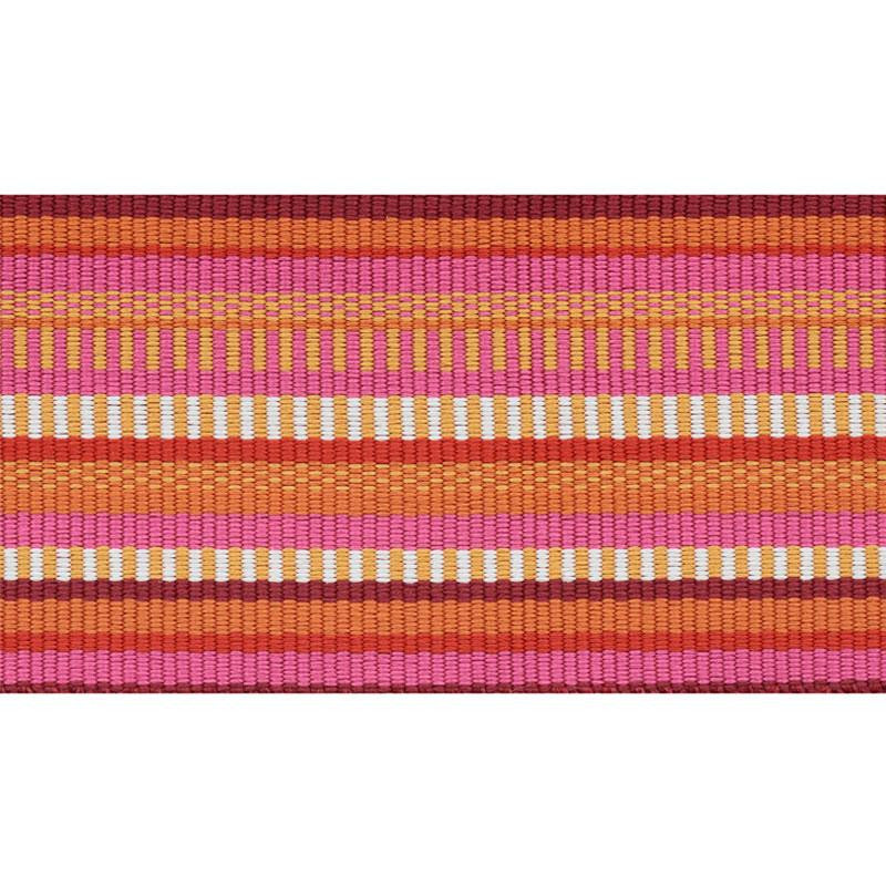 Primavera Tape Wide Berry 75993 by Schumacher Designer Trim Indoor/Outdoor Prints & Wovens Iii - Swanky Fabrics -