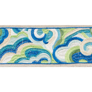 Schumacher Trim Woodstock Tape Peacock 76221