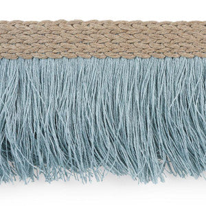 Schumacher Trim Braided Linen Fringe Sky 76260