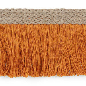 Schumacher Trim Braided Linen Fringe Orange 76262