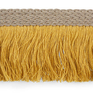 Schumacher Trim Braided Linen Fringe Gold 76263