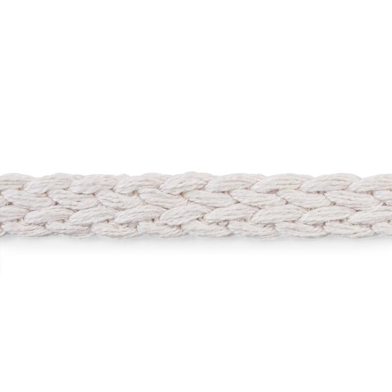 Braided Linen Tape Narrow Ivory 76275 by Schumacher Designer Trim Free Spirit - Swanky Fabrics -