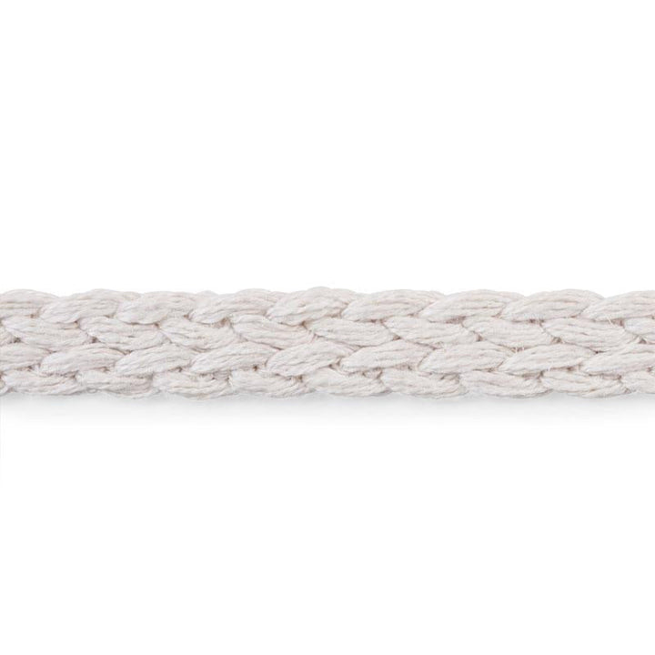 Braided Linen Tape Narrow Ivory 76275 by Schumacher Designer Trim Free Spirit - Swanky Fabrics -