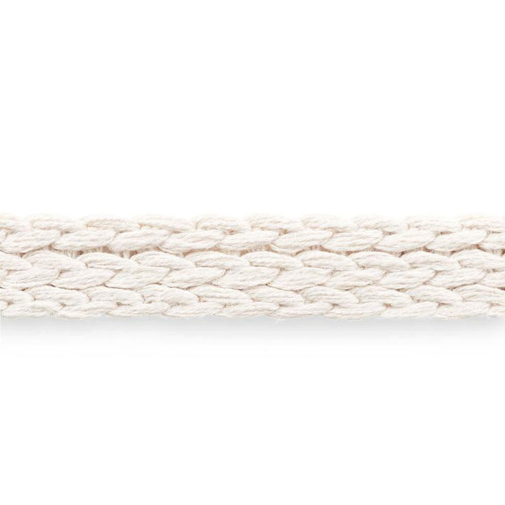 Braided Linen Tape Medium Ivory 76285 by Schumacher Designer Trim Free Spirit - Swanky Fabrics -