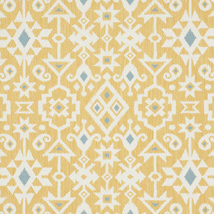 Schumacher Fabric Crusoe Ikat Yellow 76523