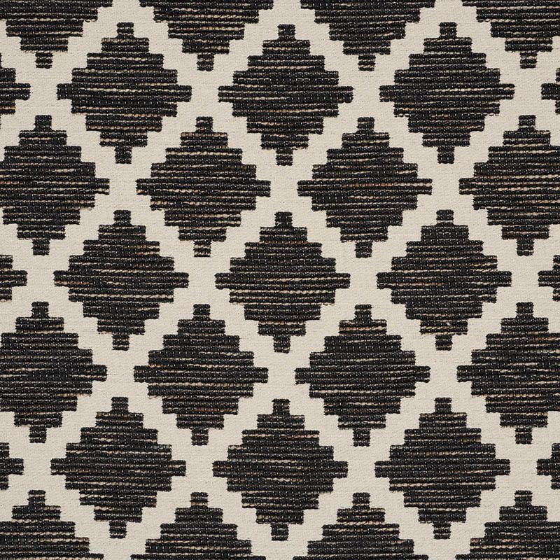 Tibur Black 76540 by Schumacher Designer Fabric World View 5.0" - Swanky Fabrics -