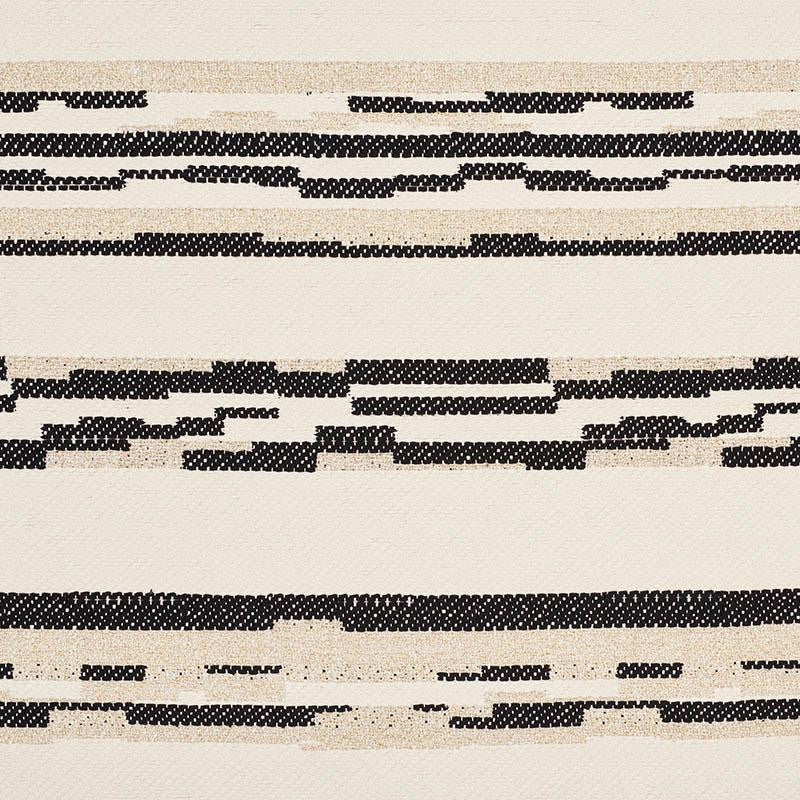 Sambar Black & Gold 76511 by Schumacher Designer Fabric World View - Swanky Fabrics -