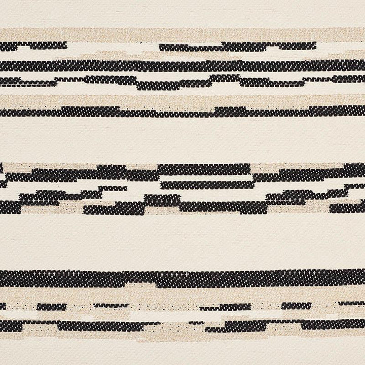 Sambar Black & Gold 76511 by Schumacher Designer Fabric World View - Swanky Fabrics -