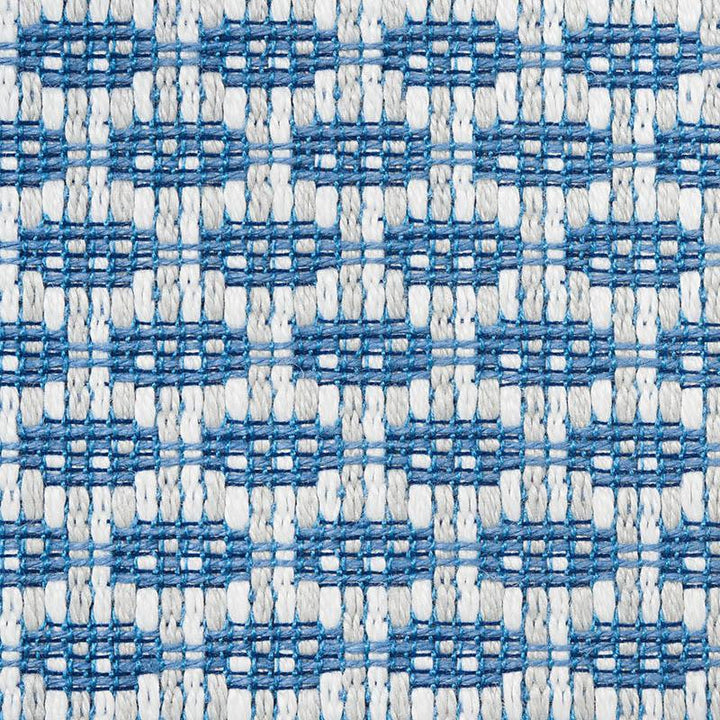 Hickox Indoor/Outdoor Blue 76651 by Schumacher Designer Fabric Indoor/Outdoor Linen 1.0" - Swanky Fabrics -