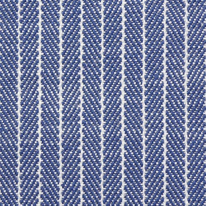 Garter Stripe Indoor/Outdoor Blue 76672 by Schumacher Designer Fabric Indoor/Outdoor Linen - Swanky Fabrics -