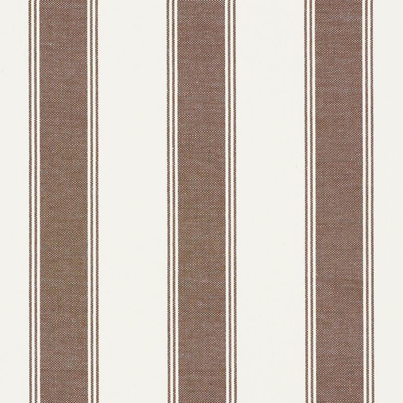 Rafe Stripe Berber Brown 75822 by Schumacher Designer Fabric Veere Grenney 4.38" - Swanky Fabrics -