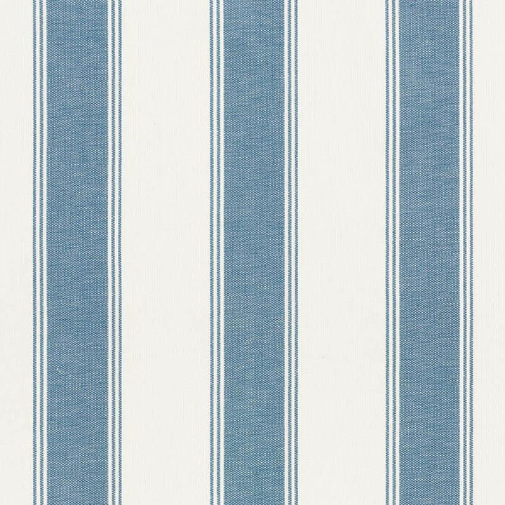 Rafe Stripe Marine 75823 by Schumacher Designer Fabric Veere Grenney 4.38" - Swanky Fabrics -