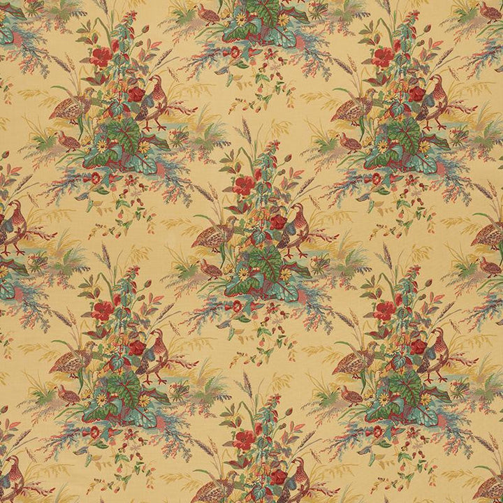 Quail Meadow Spring 1106015 by Schumacher Designer Fabric A Country Life 13.5" - Swanky Fabrics -