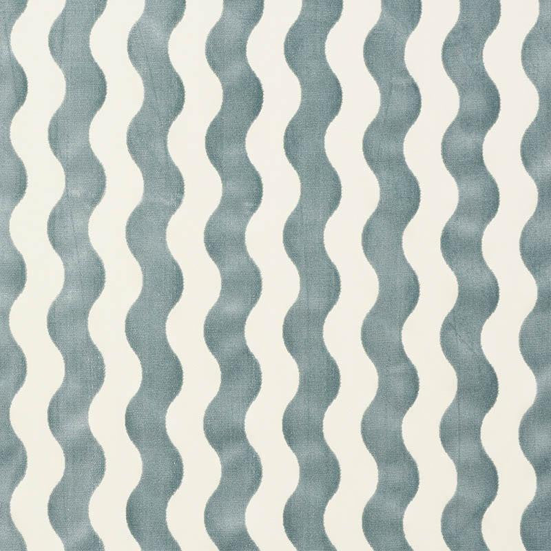 The Wave Velvet Sky 69424 by Schumacher Designer Fabric Cut & Patterned Velvets 3.5" - Swanky Fabrics -