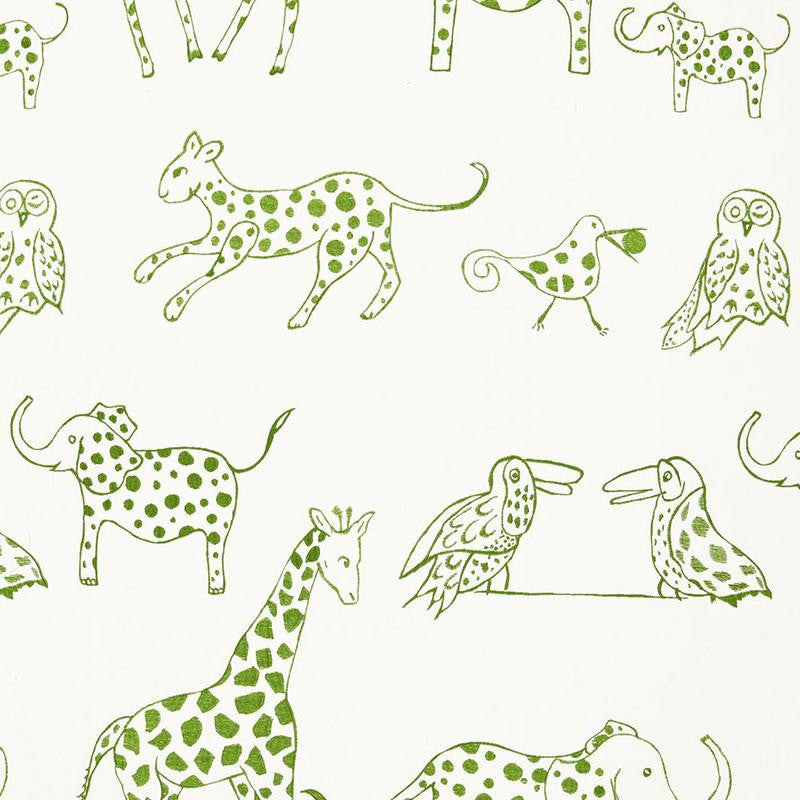 Jungle Jubilee Leaf 66252 by Schumacher Designer Fabric Flight Of Fancy 25.25" - Swanky Fabrics -