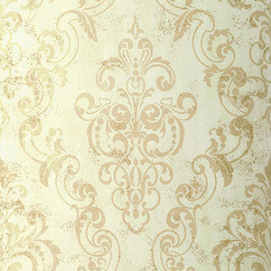 Schumacher Wallpaper Giovan Damask Patina 529122