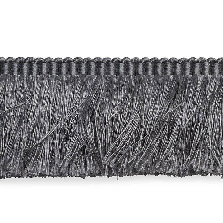 Francois Silk Brush Fringe Grey 74593 by Schumacher Designer Trim Perfect Basics: Trims & Tassels - Swanky Fabrics -