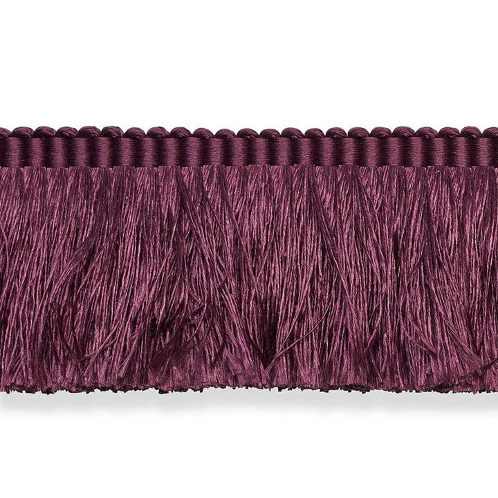 Francois Silk Brush Fringe Eggplant 74595 by Schumacher Designer Trim Perfect Basics: Trims & Tassels - Swanky Fabrics -