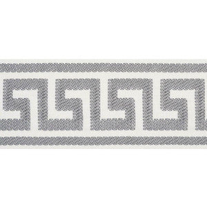Schumacher Trim Etienne Silk Greek Key Wide Grey 74708